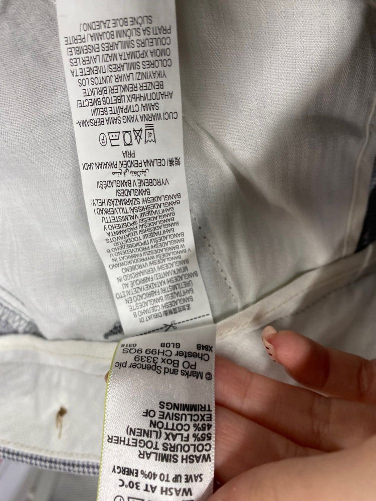 Fabulous Marks & Spencer chino Shorts W40" Grey check SH493