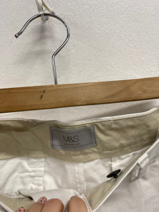 WASH m&s white chino shorts SH493