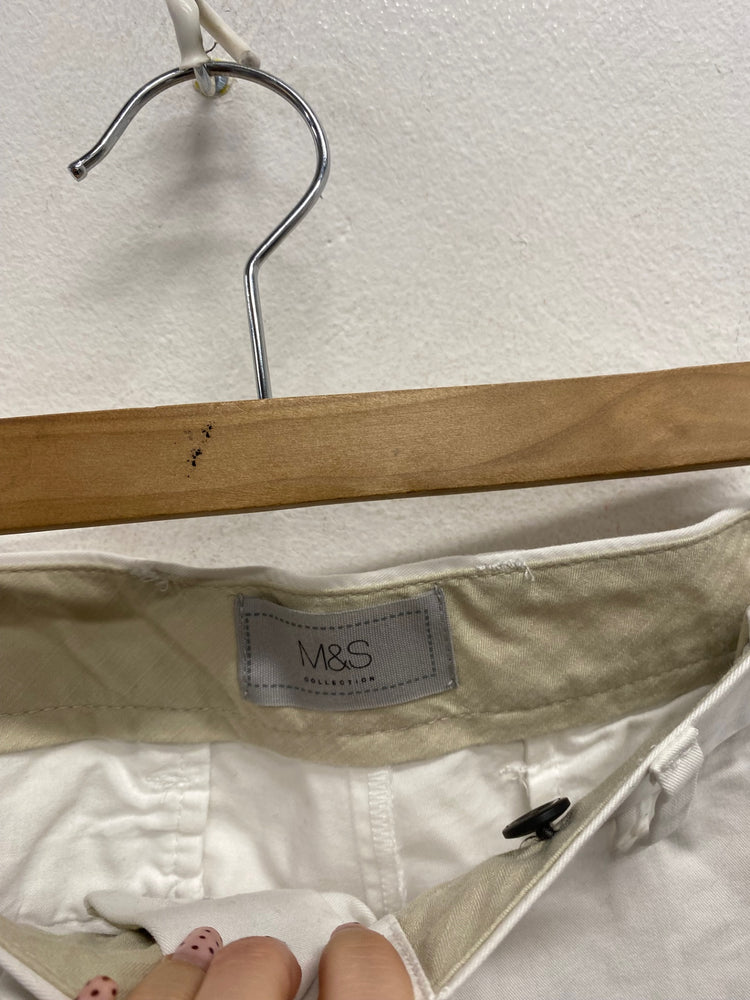 WASH m&s white chino shorts SH493