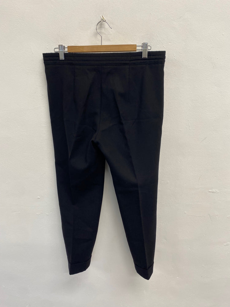 Fabulous Max Mara Formal Cropped trousers UK 12 Black SH493