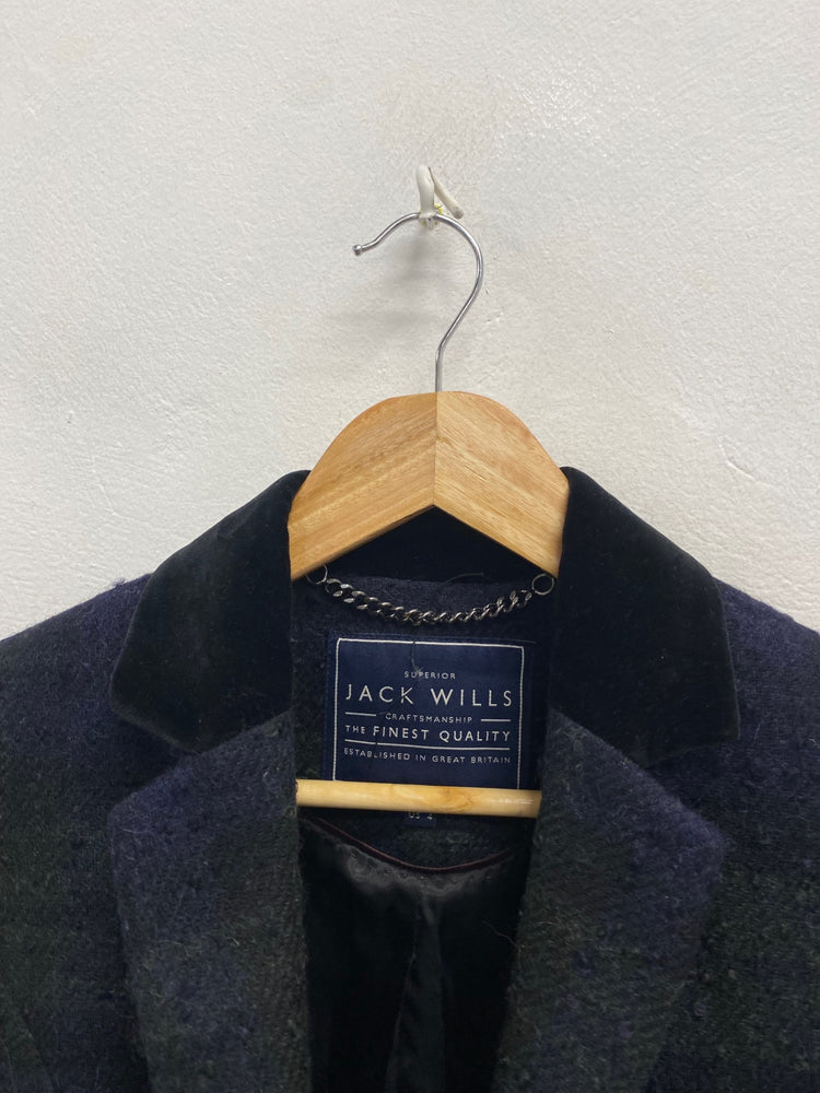 Fabulous Jack Wills Blazer UK 8 Navy checked SH493