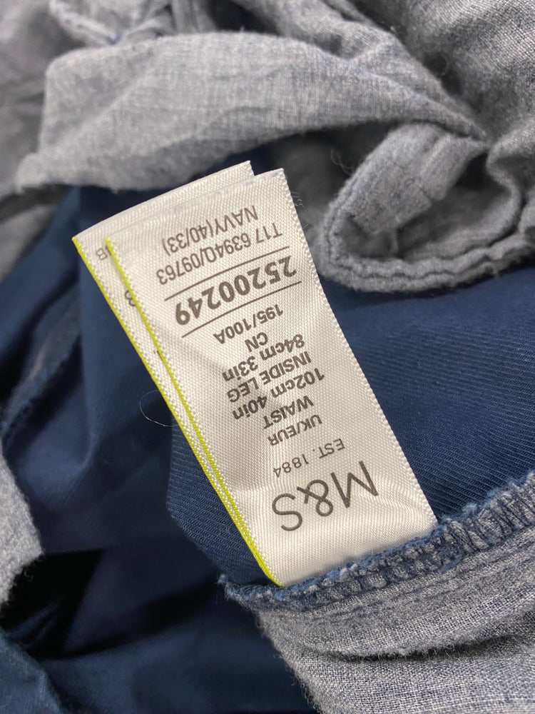 Fabulous Marks & Spencer chino Trousers W40" Navy SH493