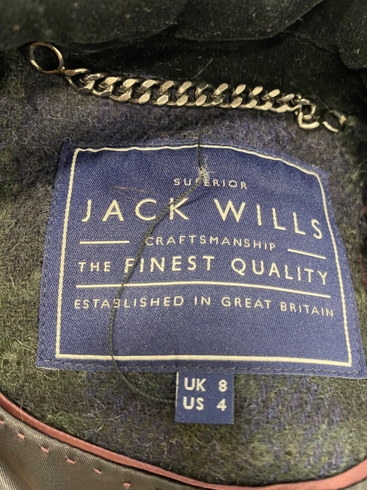 Fabulous Jack Wills Blazer UK 8 Navy checked SH493