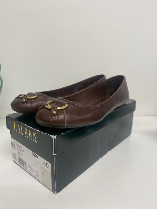 Fabulous Lauren Ralph Lauren Abigale Ballet Flats Uk7 Brown SH493