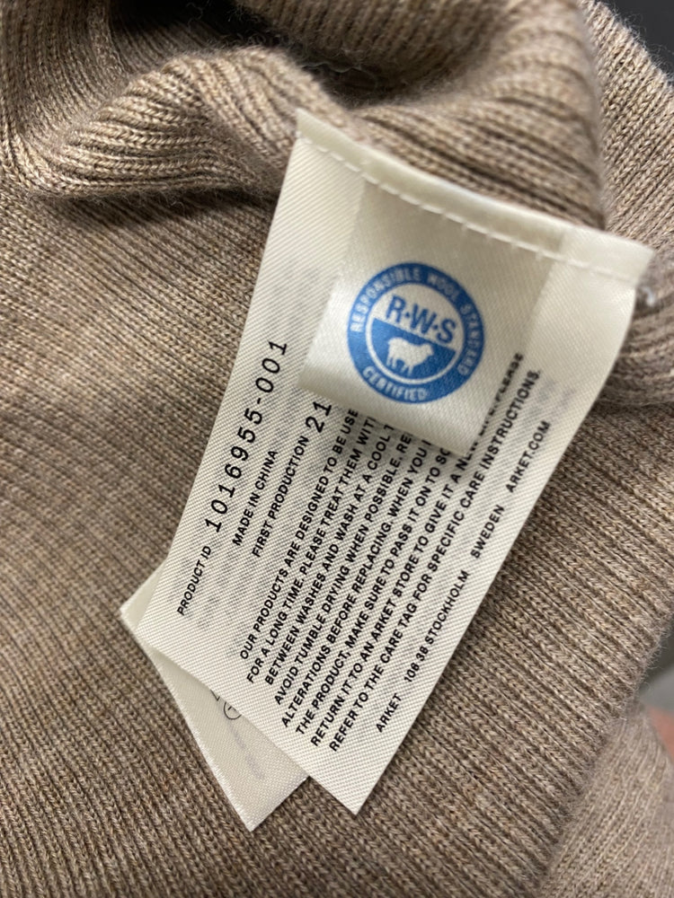 Fabulous Arket Longline jumper UK 8 Beige 100% wool SH493