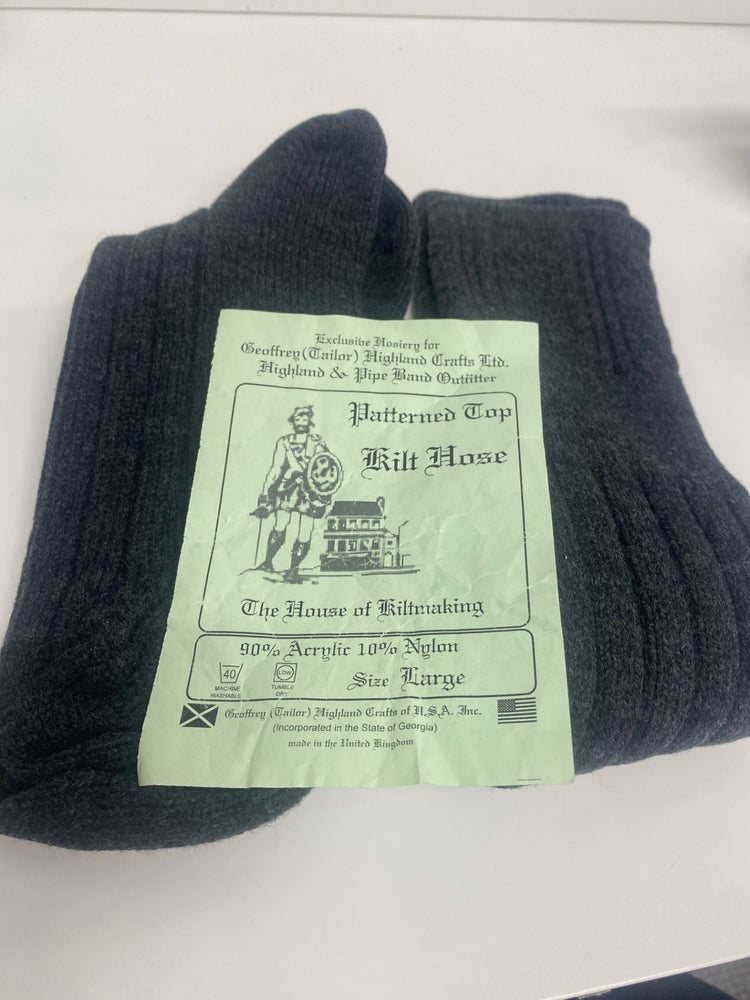 Fabulous Geoffrey (Tailor) Highland Crafts Ltd. Kilt Socks One Size Dark Gray SH493