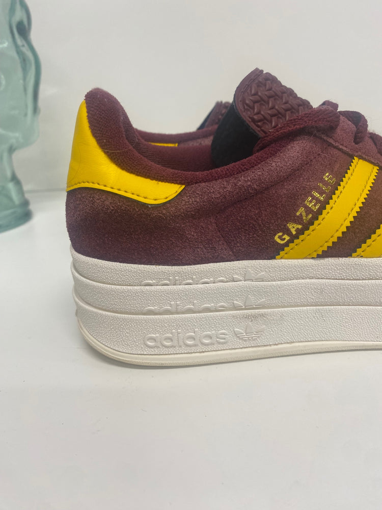 Fabulous adidas Gazelle Bold platform Sneakers UK6 Burgundy SH493