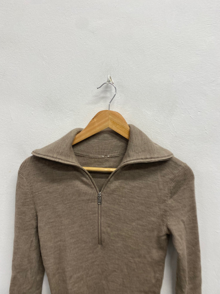 Fabulous Arket Longline jumper UK 8 Beige 100% wool SH493