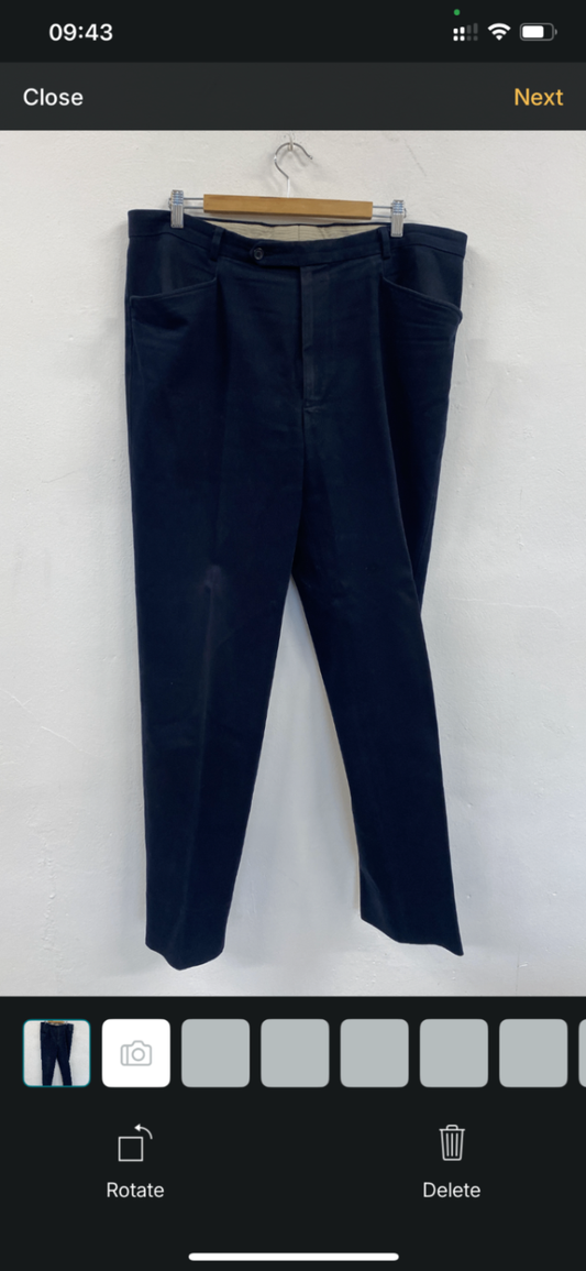 WASH Fabulous Ermenegildo Zegna Trousers XXL Navy blue