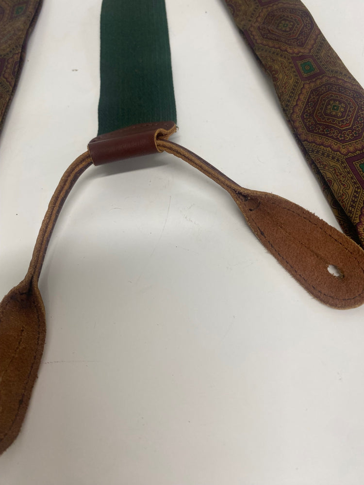 Fabulous Traditonal paisley Polo by Ralph Lauren Braces One Size Brown ST493