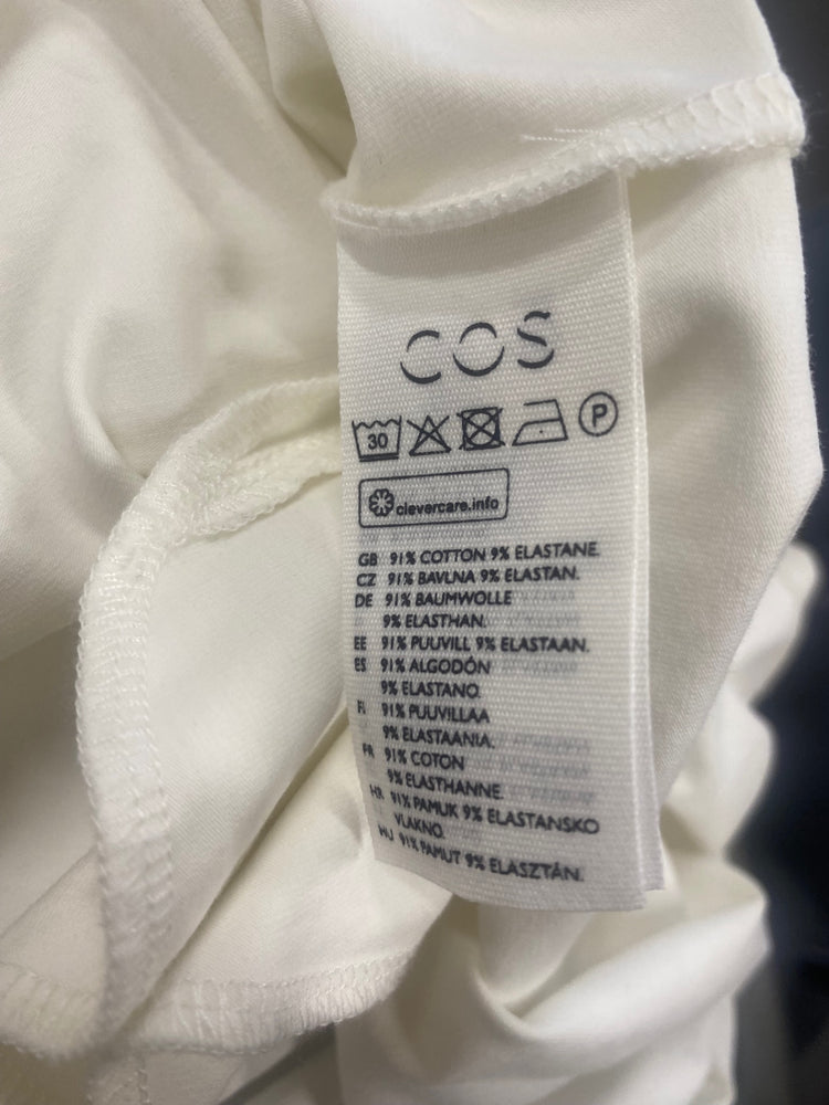 Fabulous Cos cream ruffle sleeve Dress UKS Ivory SH493