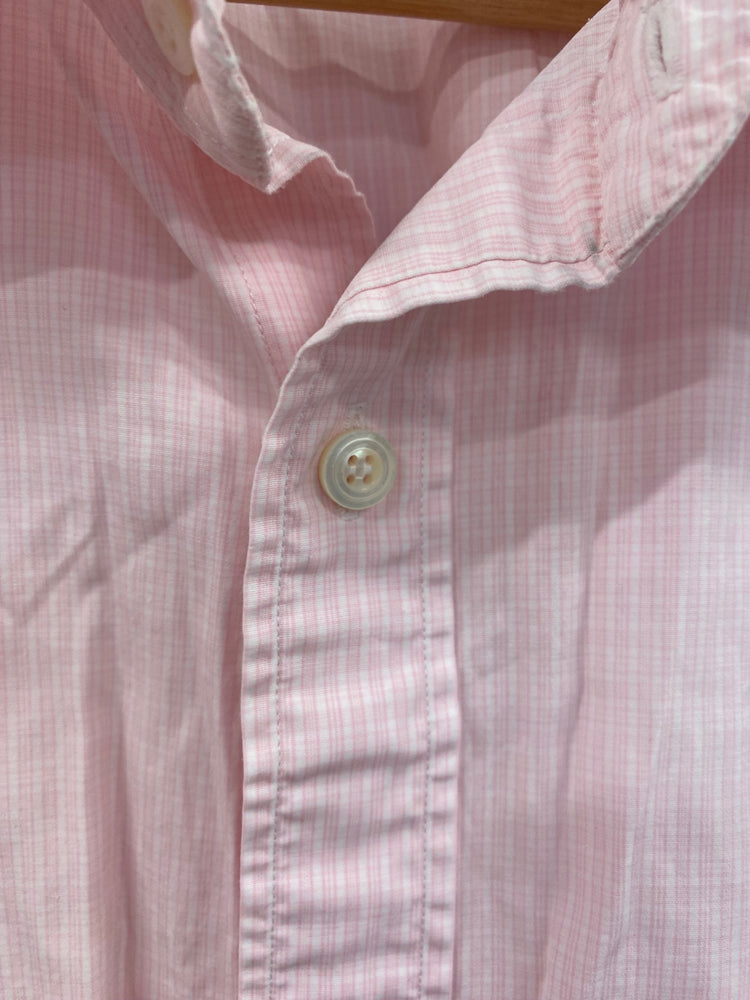 Fabulous Charvet Custom made Pink check Shirt XXL Pink 18” collar SH493