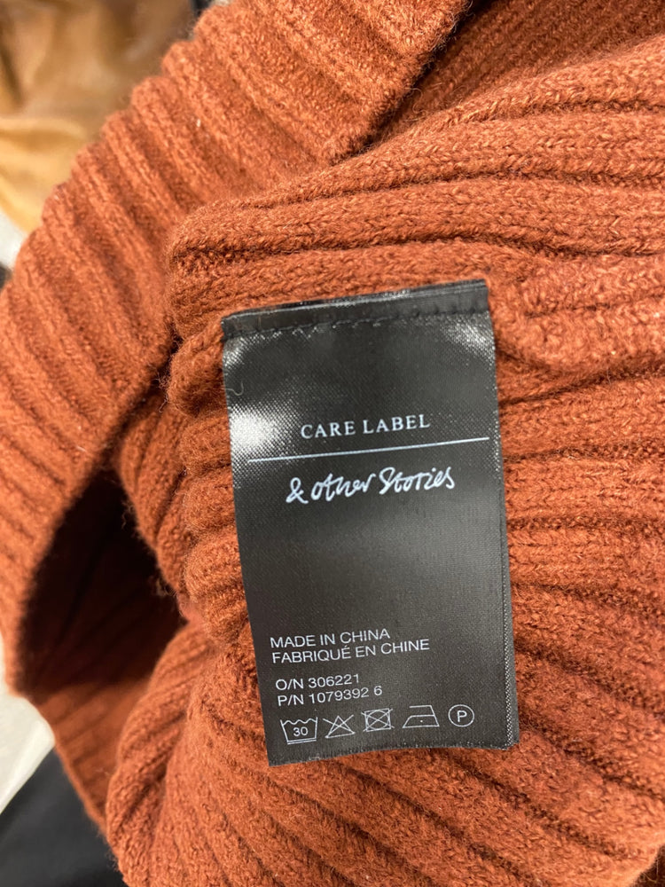 Fabulous & Other Stories Sleeveless Sweater UK S Brown cotton wool SH493