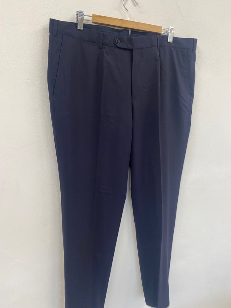 Fabulous Ermenegildo Zegna pure wool tailored Trousers W42” Navy Blue SH493