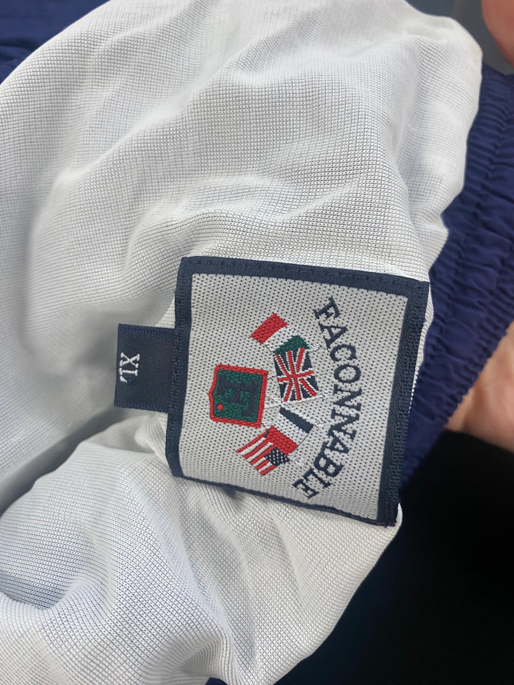 Fabulous vintage Faconnable swim Shorts UK XL Navy Blue SH493