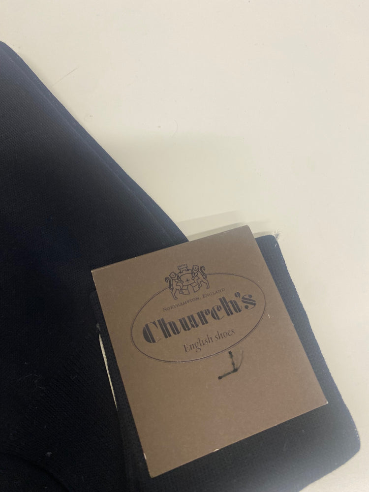 Fabulous Church's long cotton gentleman’s Socks UK12 Navy Fil d’Ecosse SH493