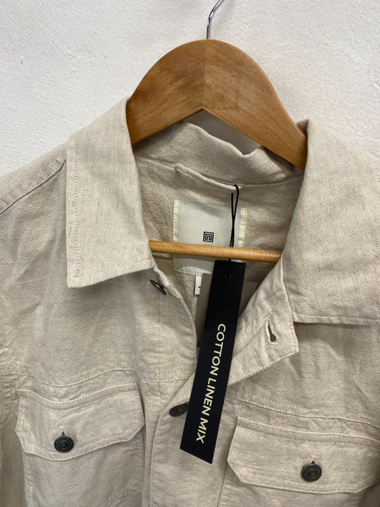 Fabulous Next Jacket UK M Beige linen cotton blend new SH493