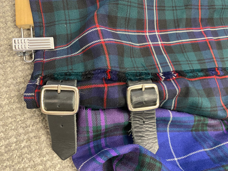 Fabulous ex hire Scottish National tartan pure wool Heavy Kilt W36" traditional SH493