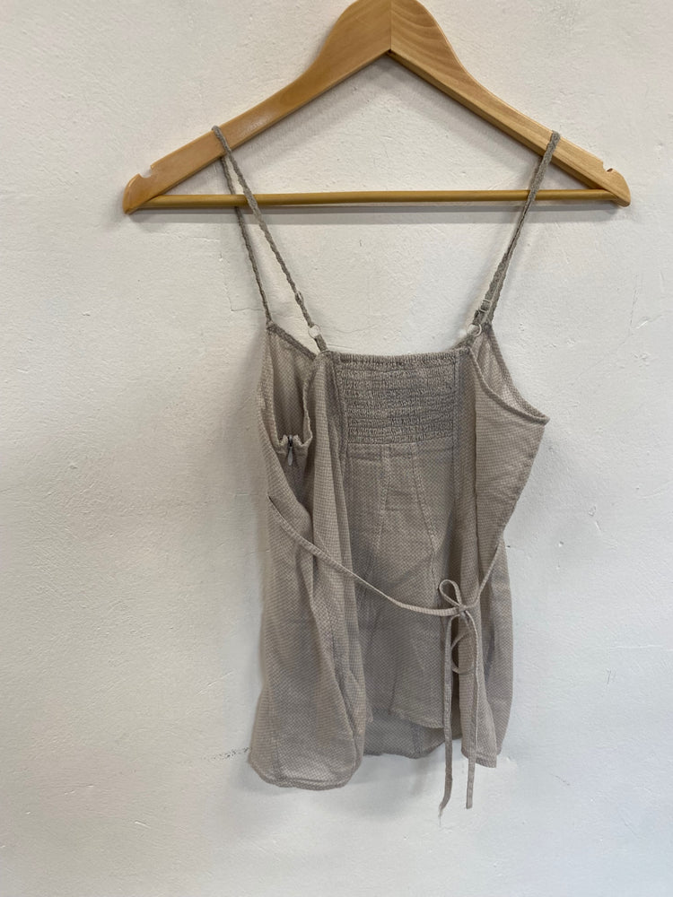 Fabulous Free people size 0 vintage Y2K butterfly Top UK6 Grey AE001