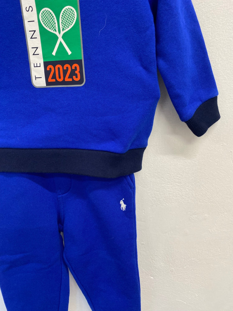 Fabulous Polo Ralph Lauren Tracksuit 12-18mths Blue tennis #103 AE001