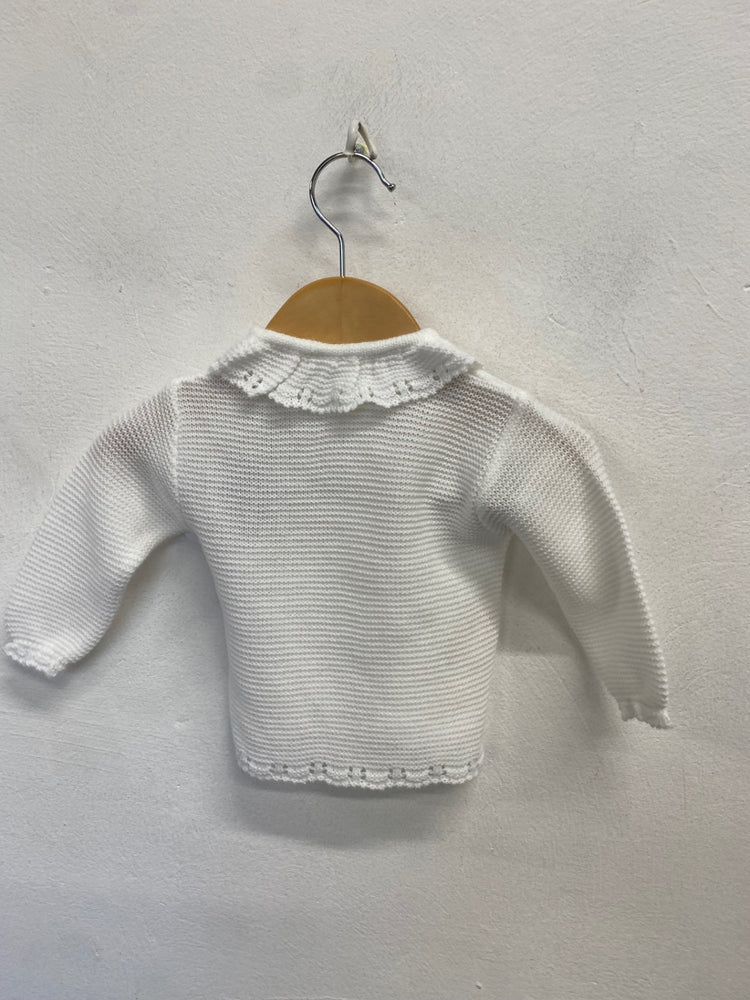 Fabulous Doña Carmen Cardigan 0-3mths White knit new AE001