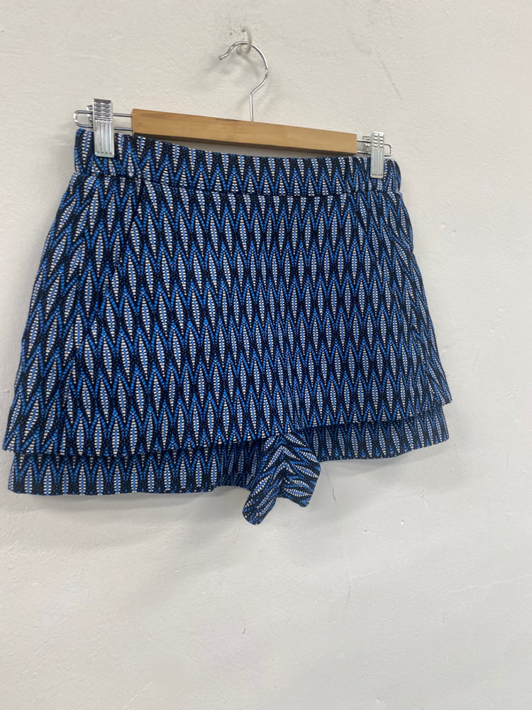 Fabulous Maje jacquard mini Skort Uk8 Blue geometric NF494
