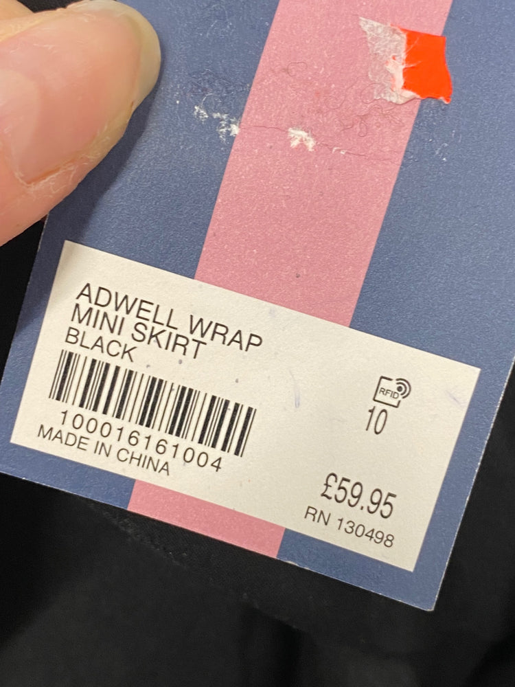 Fabulous Ted Baker Mini Skirt UK 10 Black wool blend NF494