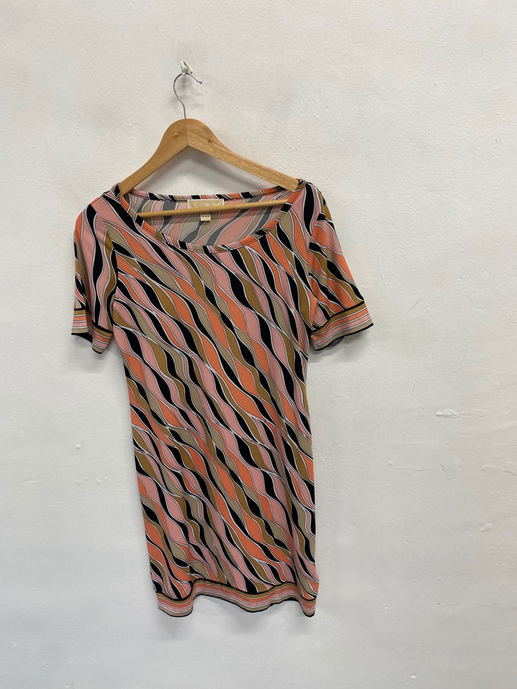 Fabulous Michael Kors Dress UK 8 Pink black geometric NF494