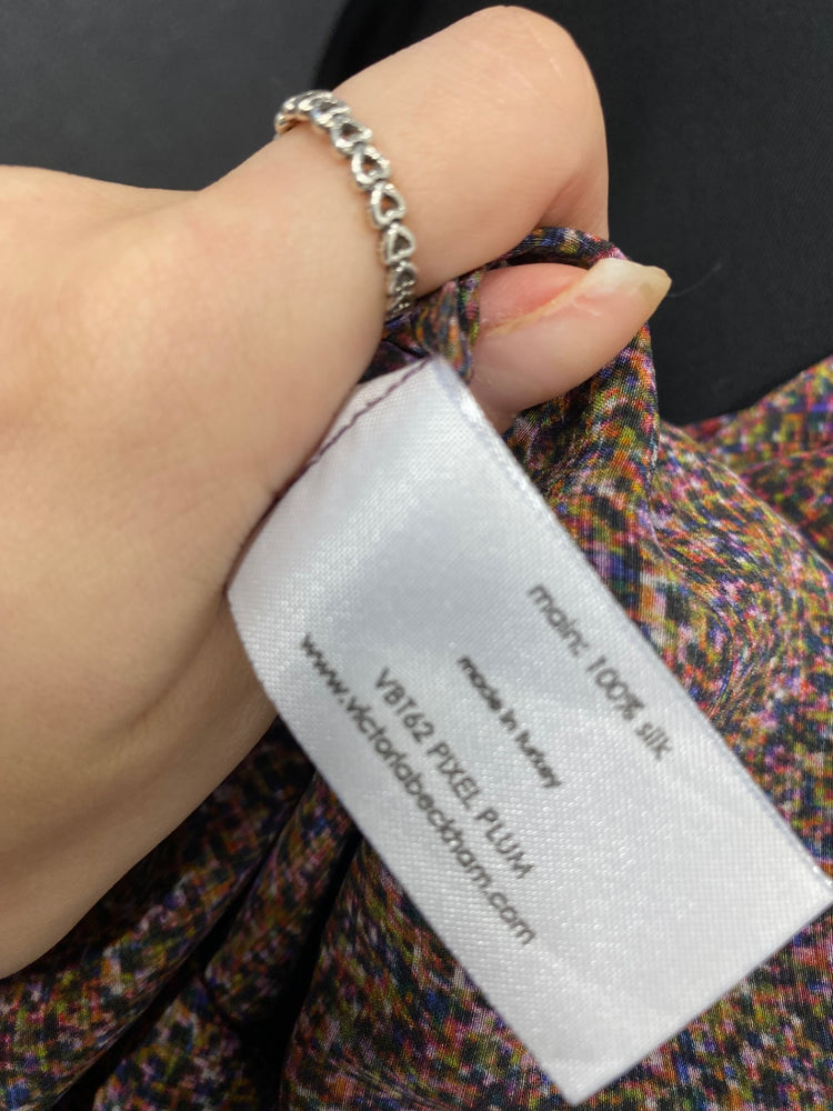 Fabulous Victoria Beckham Blouse UK 8 Burgundy silk AE001