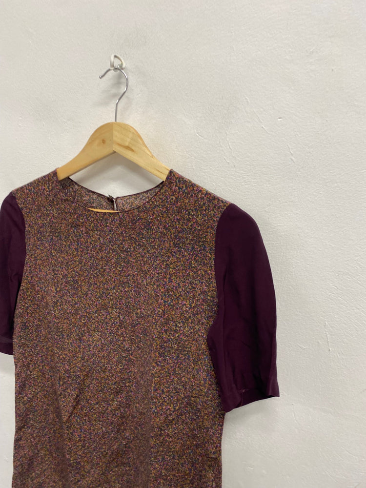 Fabulous Victoria Beckham Blouse UK 8 Burgundy silk AE001