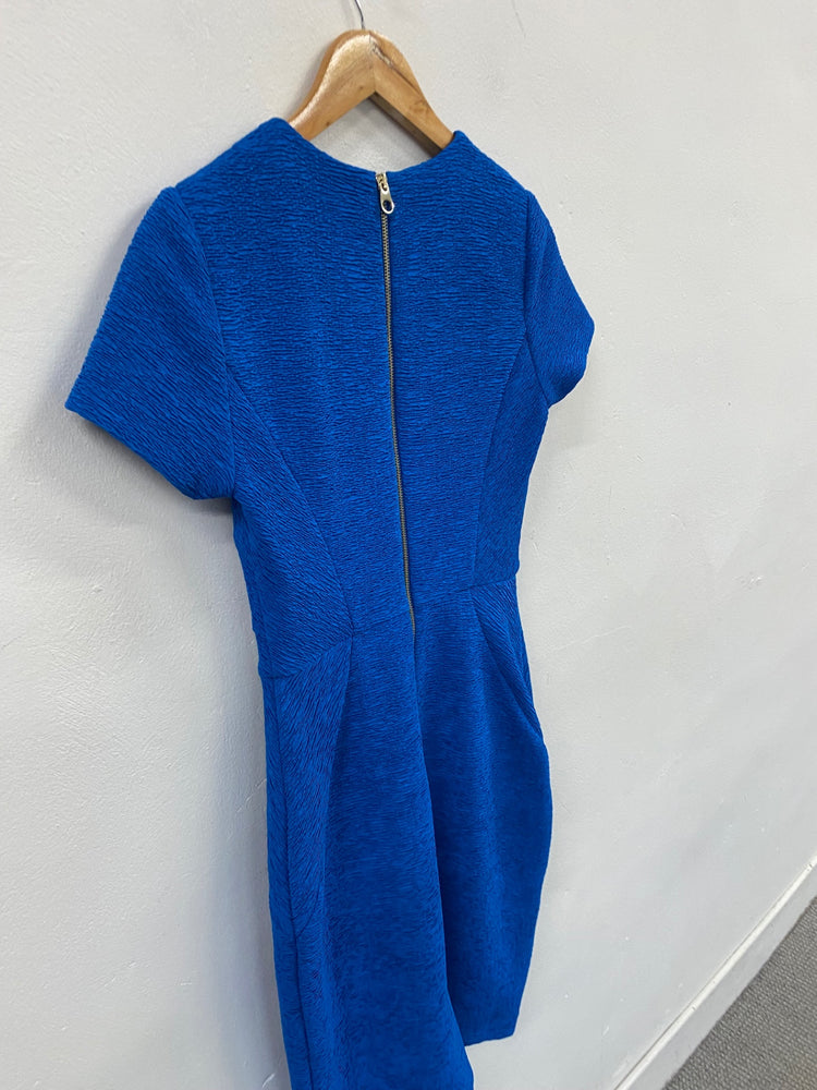 Fabulous Ted Baker Nedeli textured Bodycon party Dress UK8-10 Blue NF494