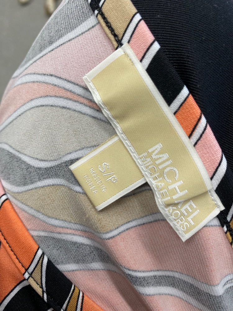 Fabulous Michael Kors Dress UK 8 Pink black geometric NF494