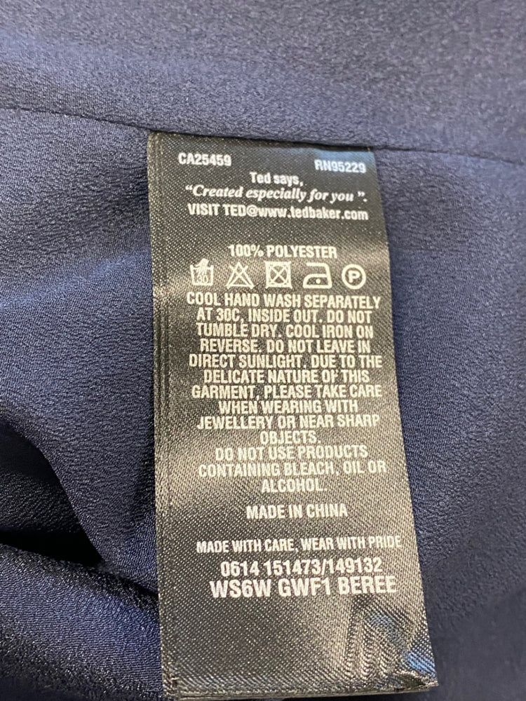 Fabulous Ted Baker Blouse top UK 10 Navy floral beree NF494