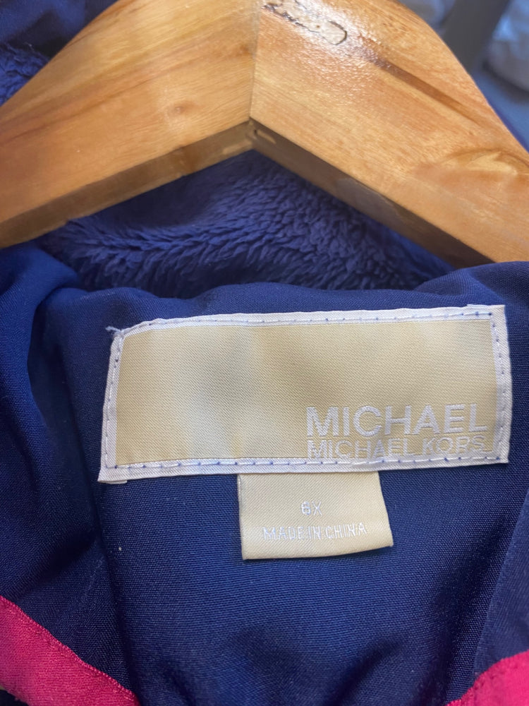 Fabulous Michael Kors fleece cosy lined Jacket Age 6-7 Navy NF494