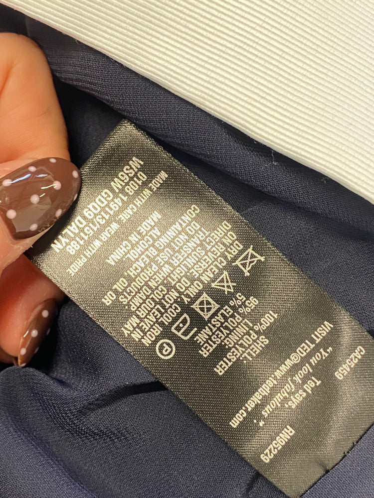 Fabulous Ted Baker dalyn Midi Dress UK 10 Navy pink floral NF494