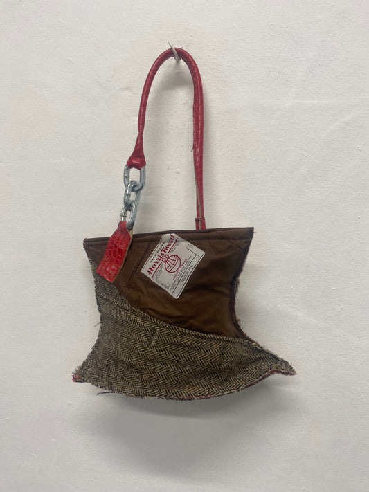 Fabulous Joey D Tweed handmade Edinburgh Bag One size Brown SL496