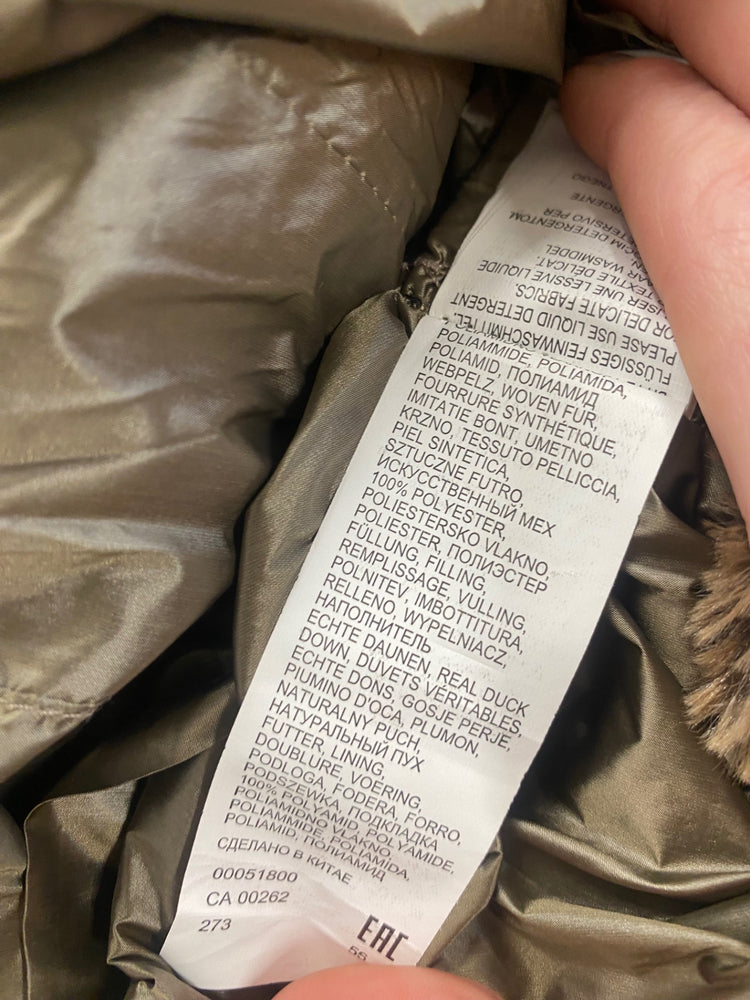 Fabulous Barbara lebek down filler cosy Puffer Jacket UK12 brown SL469