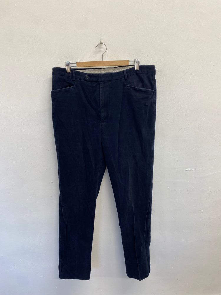 Fabulous Ermenegildo Zegna Chinos W38" Dark Blue 34.5” length SH493