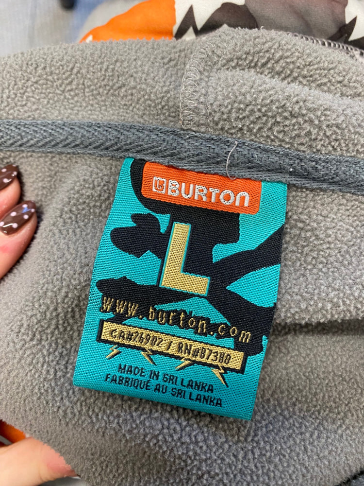 Fabulous Burton Hoodie UK L Multicolor orange grey zip streetstyle JM478