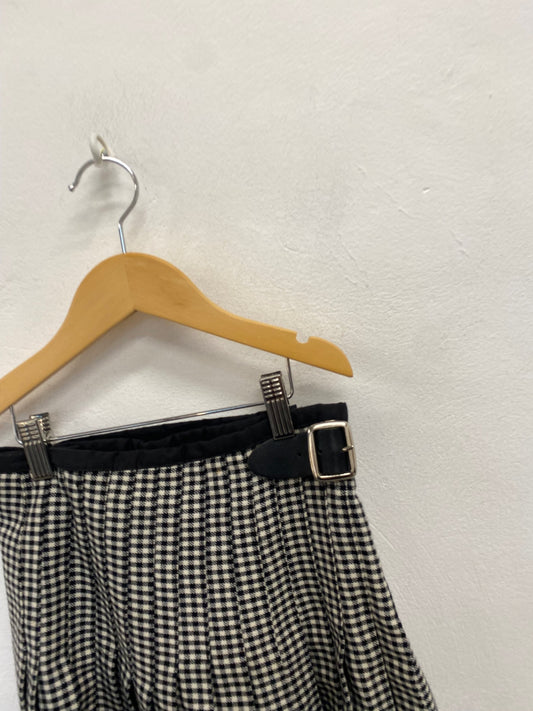 Fabulous Scottish Kilt W24" teens Black white houndstooth MD001