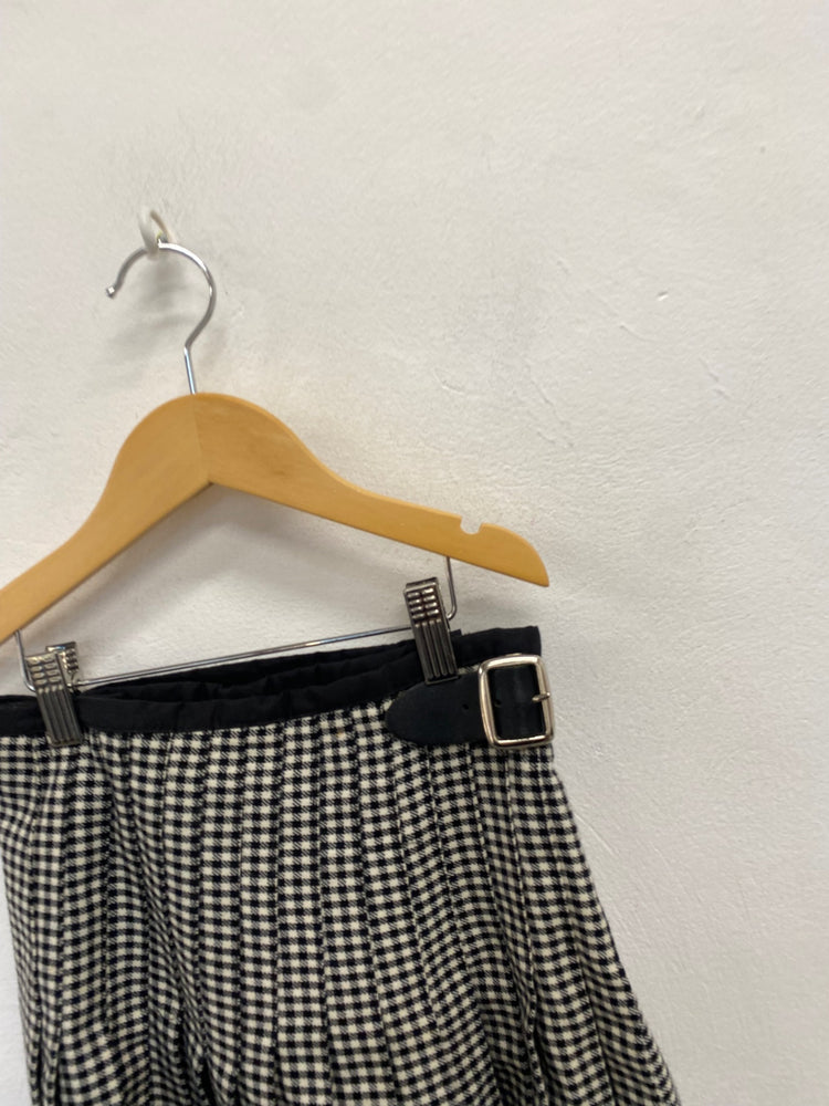 Fabulous Scottish Kilt W24" teens Black white houndstooth MD001