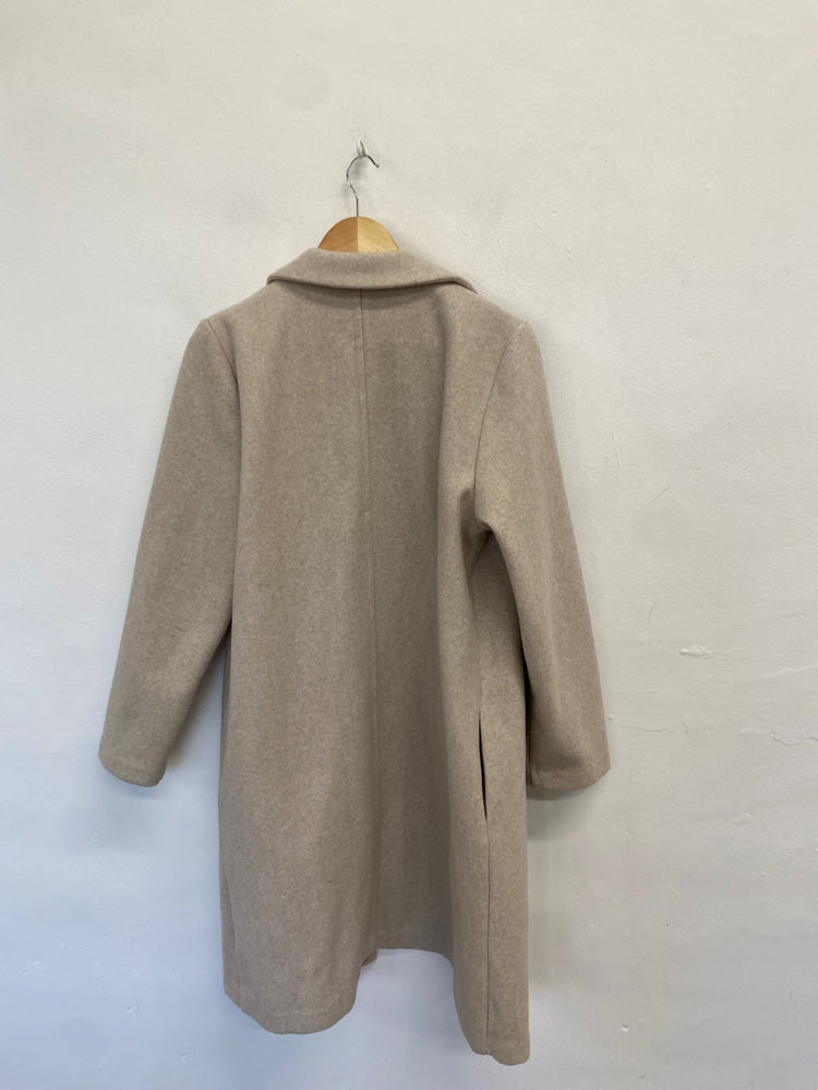 Fabulous Zara Longline jacket UK 14 Beige autumn SH493