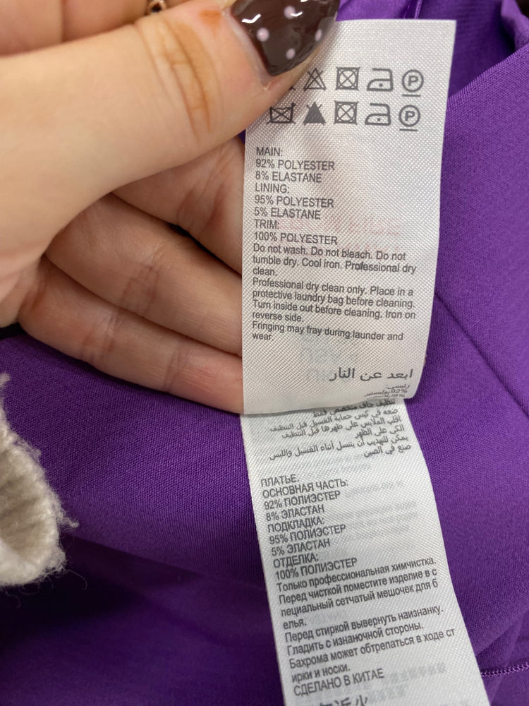 Fabulous MINT Mini dress UK 8 Purple rara fringe dress RG020