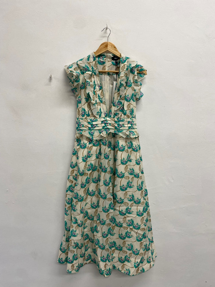 Fabulous Me + em Maxi Dress UK 10 Beige green waterlily new RG020