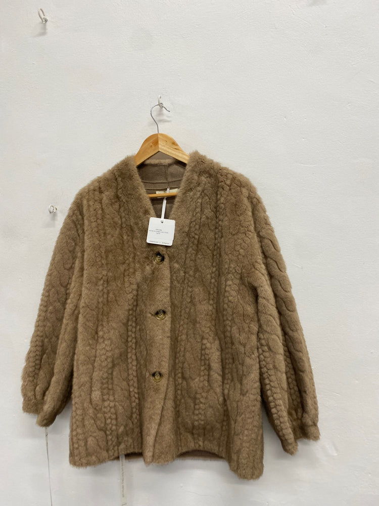 Fabulous Vita grace vail chic Faux fur jacket Uk 10 Camel RG020