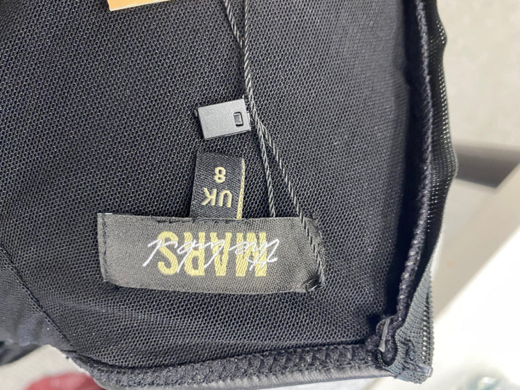 Fabulous Mars the label Dress UK 8 Black faux leather the Margot midaxi RG020