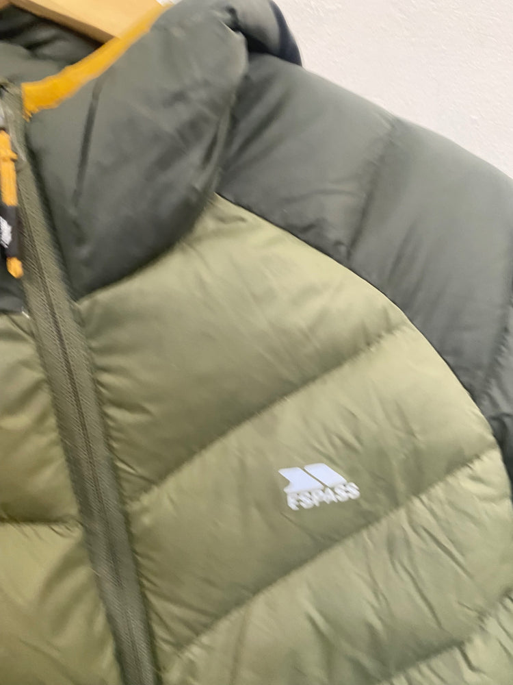 Fabulous Trespass Down Rusler Puffer Jacket UkXS Olive Green RR001