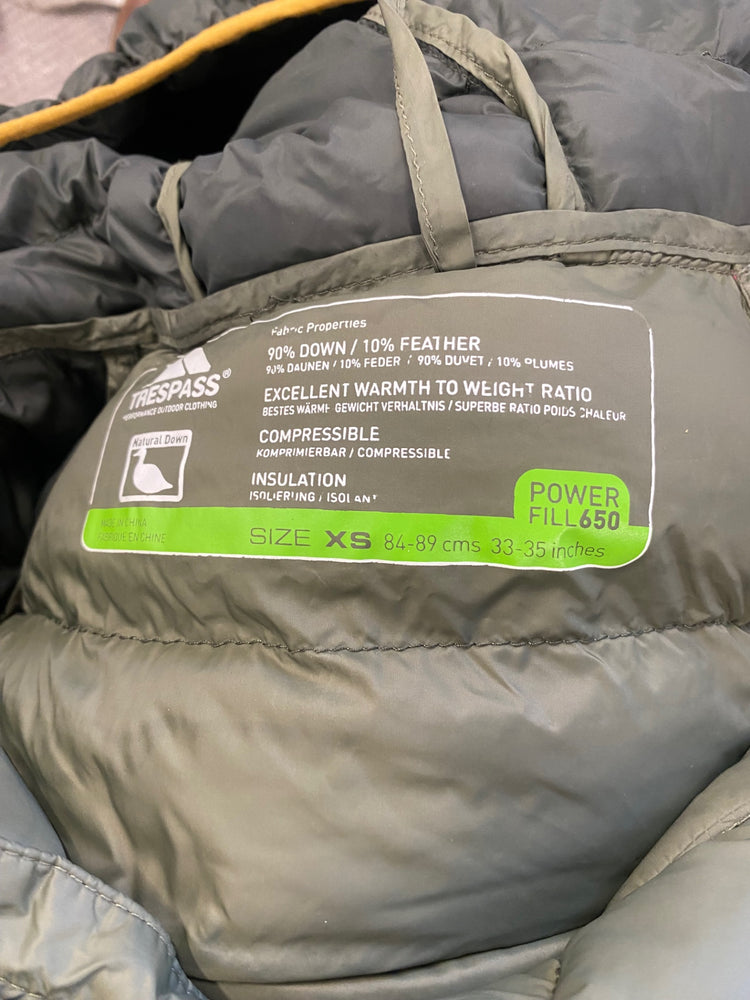 Fabulous Trespass Down Rusler Puffer Jacket UkXS Olive Green RR001