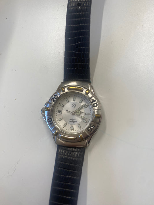 Fabulous Ladies Rotary diving Watch 10112 S Silver & black 1990’s RR001