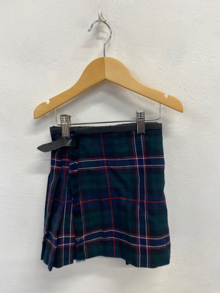 Fabulous traditional Scottish Kilt age 2-3 Green navy tartan MD001